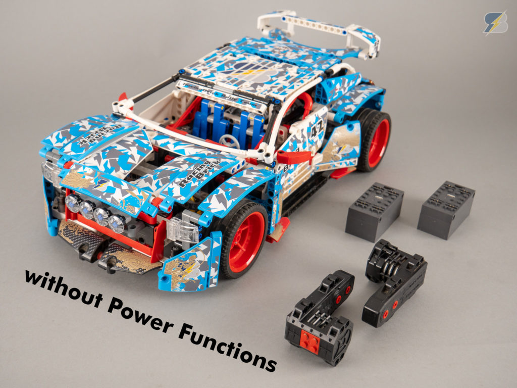 LEGO Technic 42077 Rally Car RC mod with Buggy motors BuWizz RacingBrick