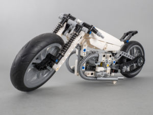 2nd Stormtrooper Custom motorcycle using parts from 42036 Street Motorcycle LEGO Technic 42045 Hydroplane Racer and LEGO Technic 42047 Police Interceptor