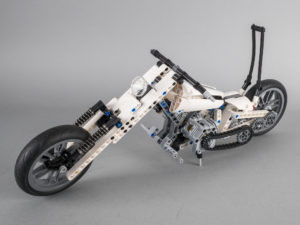 1st Stormtrooper Custom motorcycle using parts from LEGO Technic 42036 Street Motorcycle and LEGO Technic 42039 24 Hours Race Car